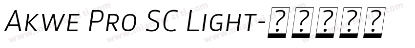 Akwe Pro SC Light字体转换